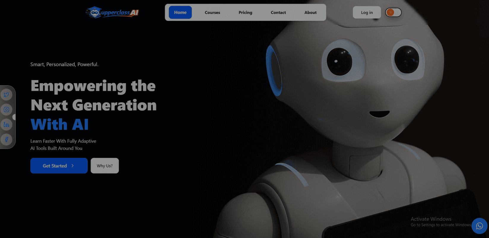 Screenshot of Upperclass AI